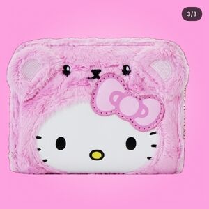 Sanrio Exclusive Hello Kitty Teddy Bear Cosplay Plush Zip Around Wallet